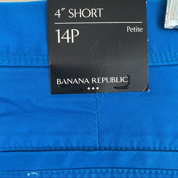 PLUS Banana Republic NWT Teal Blue 4” Shorts Size 14 - Picture 4 of 5